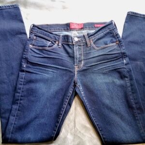 Lucky Brand Womens blue distressed Brooklyn Skinny Jeans sz 2/26 regular
